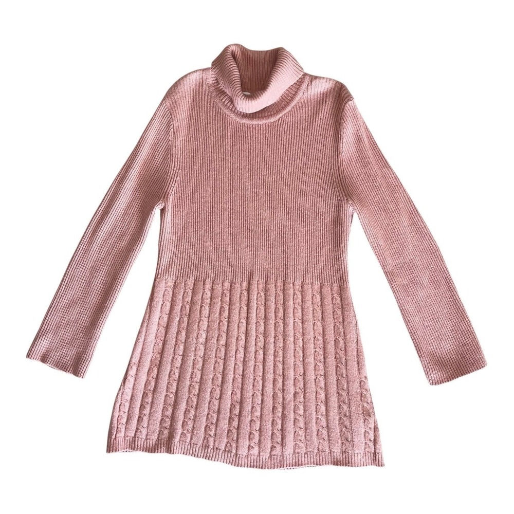 Soft Surroundings Michelle Cashmere Wool Blend Turtleneck Tunic Sweater